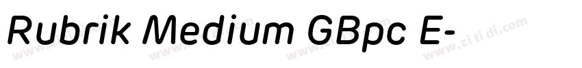 Rubrik Medium GBpc E字体转换